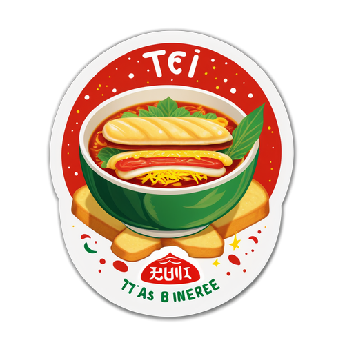 Sticker Tết 2023: Món Bánh Chưng Ngày Tết