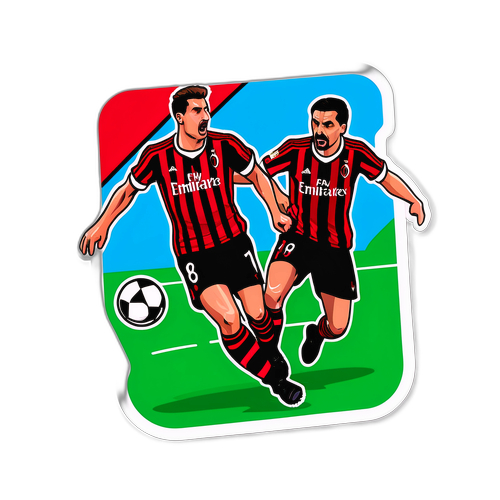 Stiker AC Milan vs Sassuolo yang Ceria