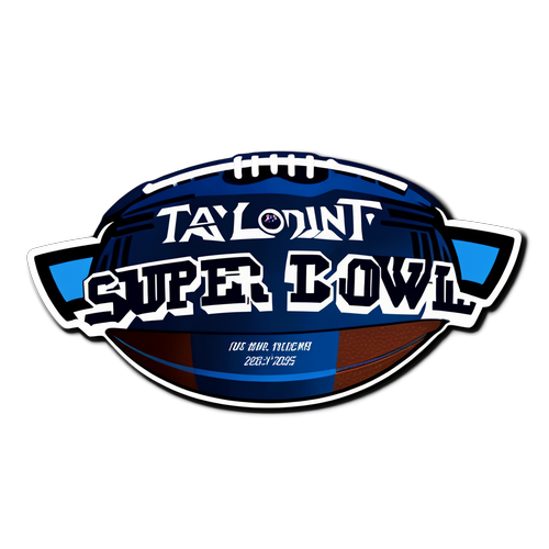 Elegant Taylor Swift Super Bowl 2025 Sticker