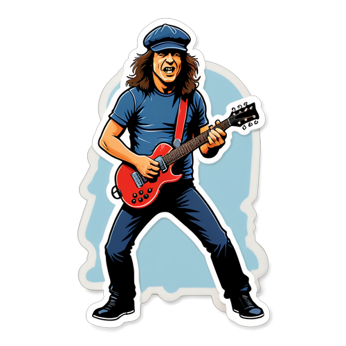 Playfull AC/DC Live Sticker i Norge