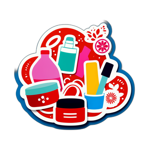 カラフルなツルハ製品のステッカー