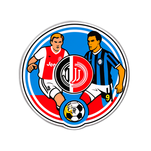 Sticker cu grafică istorică a rivalităților în fotbal