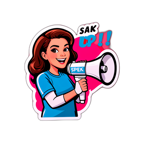 Karoline Leavitt med megafon