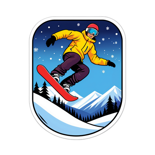 Nálepka Sněžného Prkna: Velké Sny