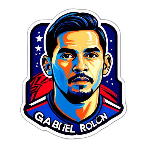 Retrato estilizado de Gabriel Rolón