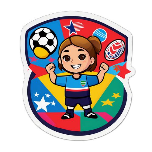 Klistermärke design för Damernas Handbolls-VM