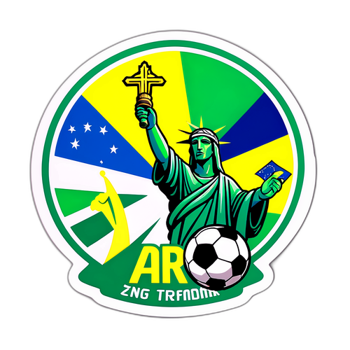 Sticker ya Kuadhimisha Utamaduni wa Soka wa Brazil