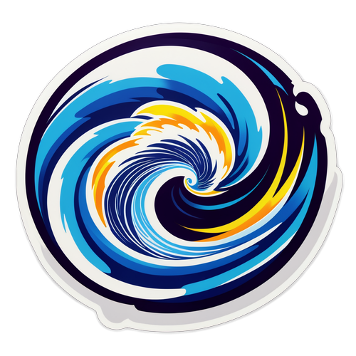 Sticker illustrant le cyclone Chido à Mayotte