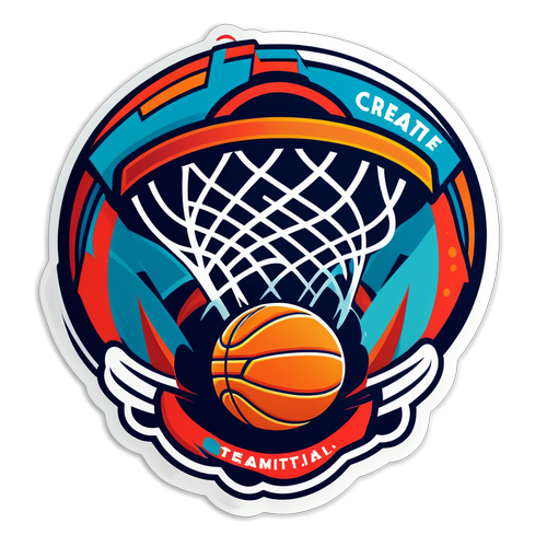 Fascinerende Nets Sticker: Unik Basketball Design, Der Fejrere Holdånden!