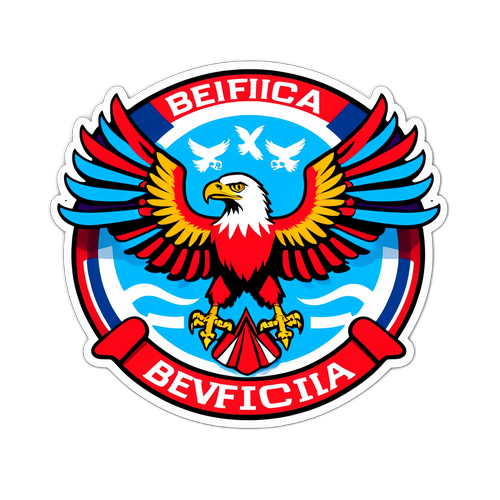 Nálepka s orlem a nápisem Benfica
