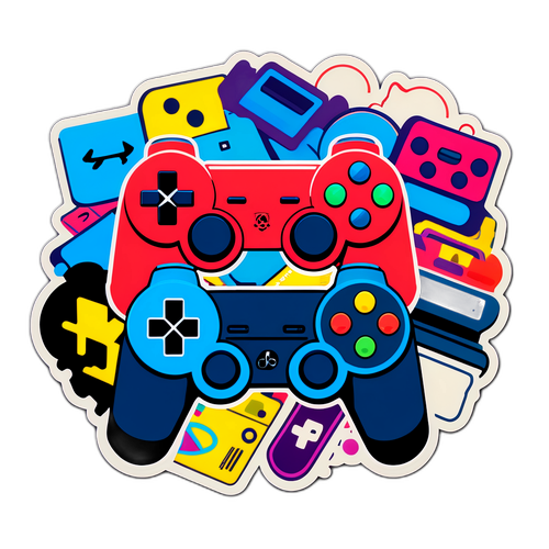 Design vintage de manettes de PlayStation