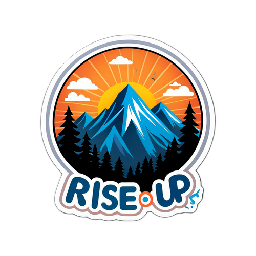 Stiker Motivasi 'Rise Up'