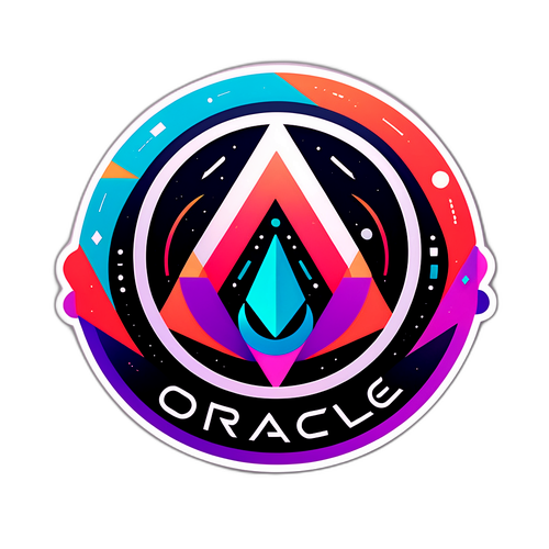 未來幾何形狀的Oracle標誌設計