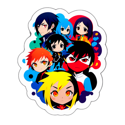 Kendi Yolculukları: Persona Karakterleri Sticker Tasarımı