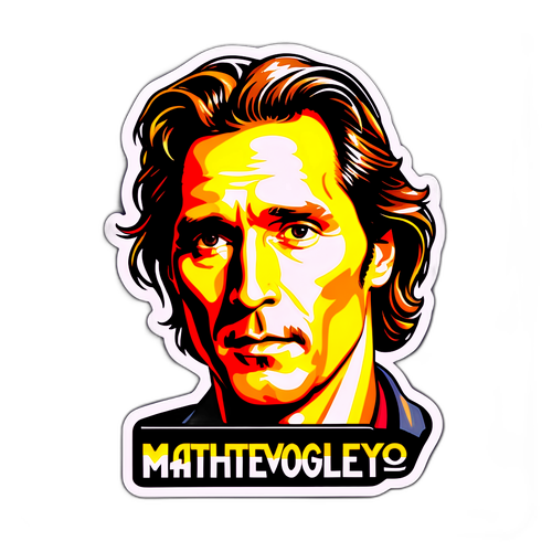 Кинематографическая наклейка в стиле постера фильма с Мэттью МакКонахи