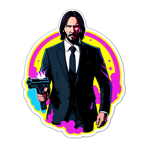 John Wick - Neon Siluetti