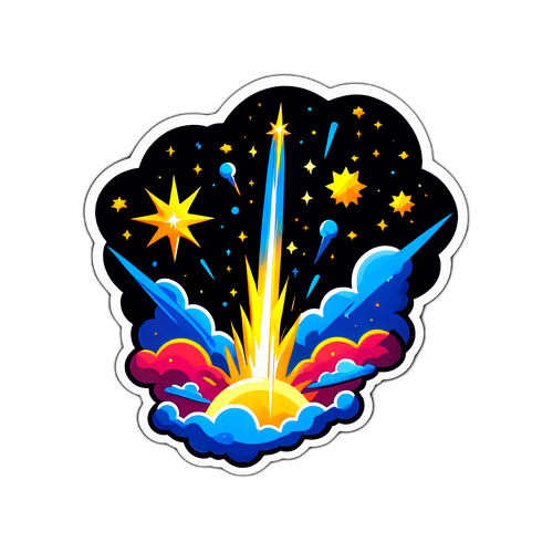 Meteor som faller från himlen