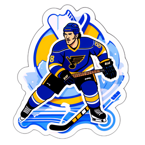 Blues Musician Meets Hockey Sticker