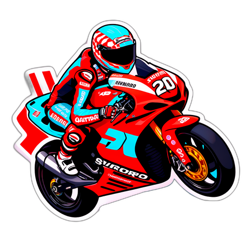 Stiker Dinamis Fabio Quartararo di Motor Balap