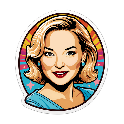 Ilustrace Kate Hudson v jejím oblíbeném filmu, retro styl