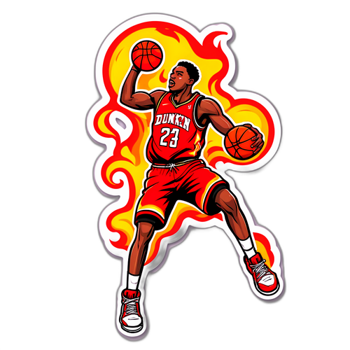 Dynamic Dunking Cartoon of Cam Whitmore