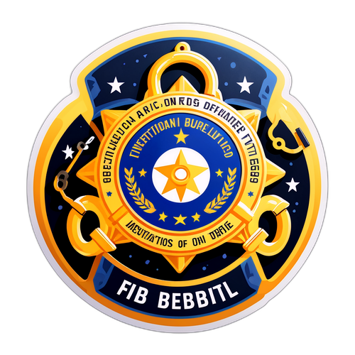 Oznaka FBI z rękoma w kajdankach