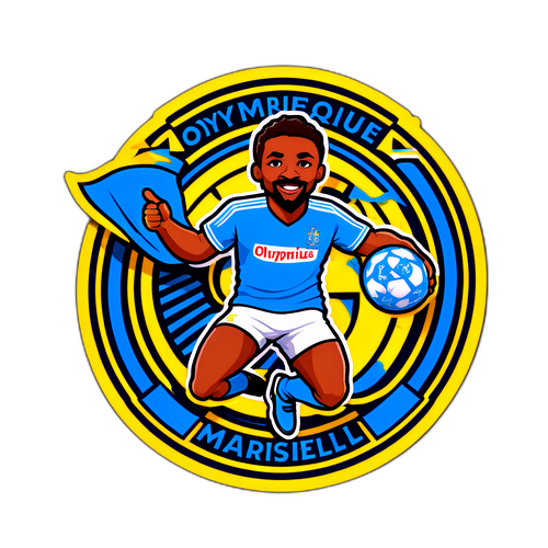Autocollant hommage à l'Olympique de Marseille
