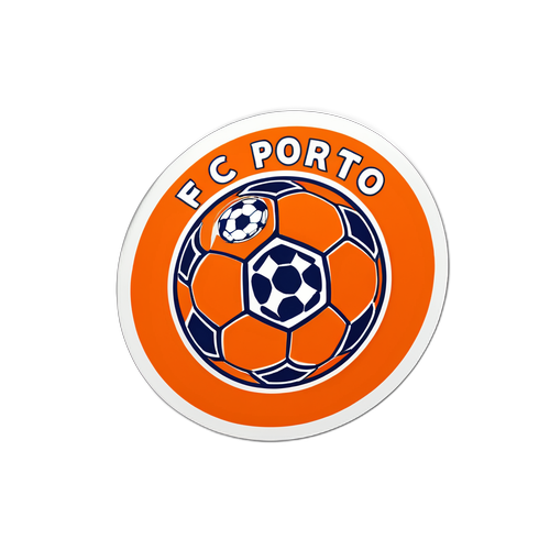 Σχέδιο ενός πορτοκαλιού με ποδοσφαιρική μπάλα