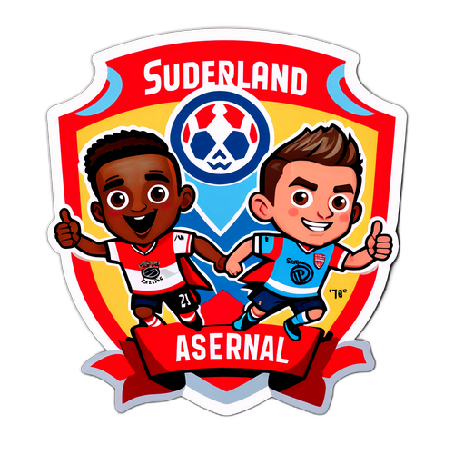 Nálepka pro fanoušky Sunderlandu a Arsenalu