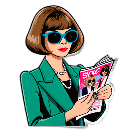 Karikatur av Anna Wintour