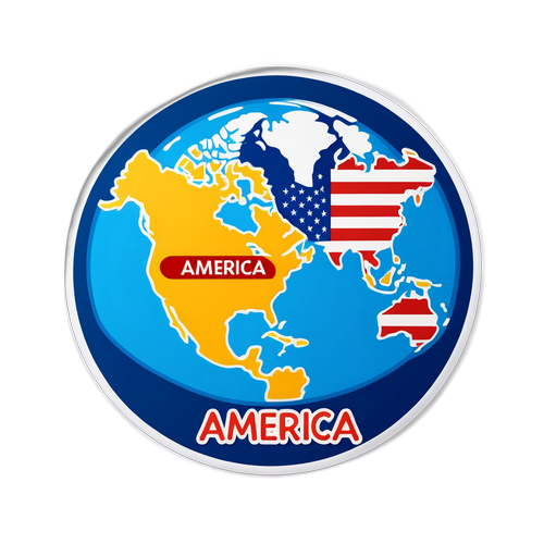 Mapa del Mundo con América Destacada