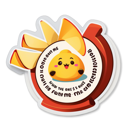 Whimsical Fortune Cookie Sticker