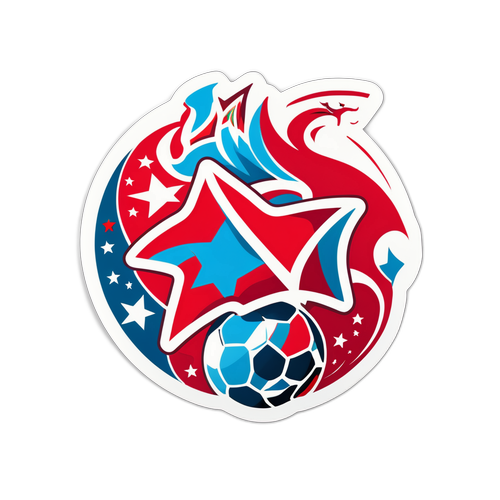 Vibrant Football Sticker Featuring América de Cali and Bahia Logos