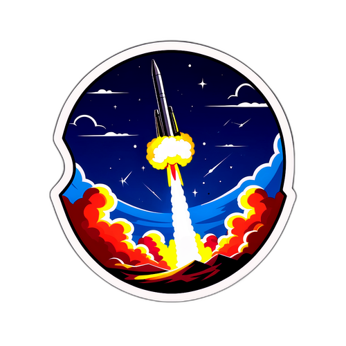 מדבקה של מערכת THAAD בפעולה