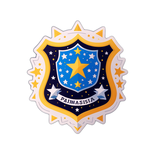 Diseño de un sticker con escudo Gimnasia y Tiro