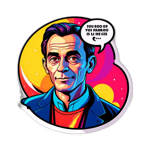 פורטרט מעוצב של יואז הנדל עם דאיאלוג