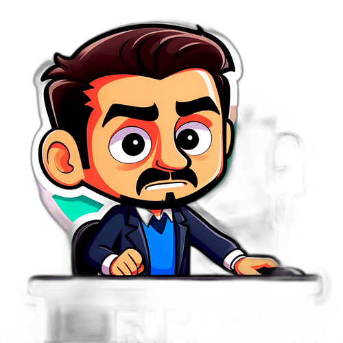 फुटबॉल ट्रांसफर न्यूज़ के लिए स्टाइलिश कार्टून स्टिकर