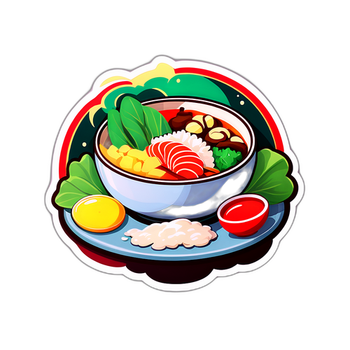 料理と食材をテーマにしたユニークなデザインステッカー