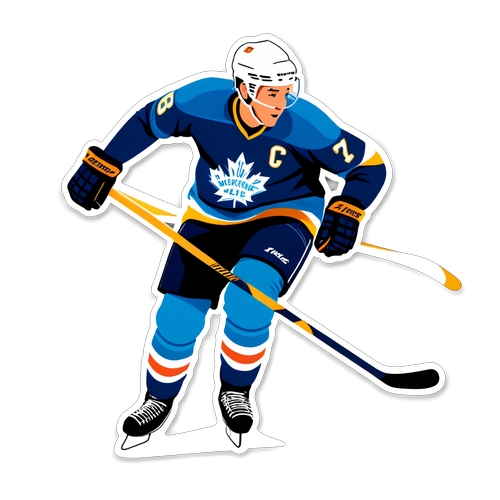 Dynamic Ice Skater Sticker