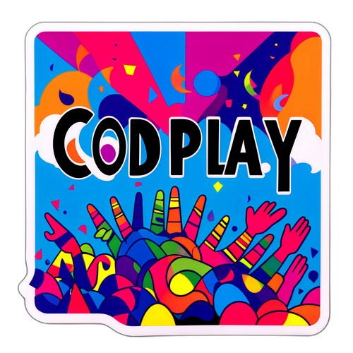 Abstract Coldplay Concert Sticker