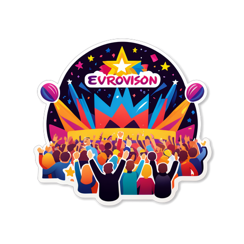 Levende Eurovisjon klistremerke