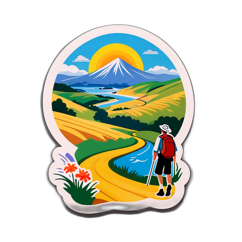 Adesivo panoramico del Camino de Santiago