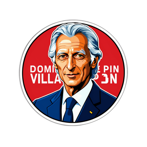 Sticker futuriste de Dominique de Villepin en 2027
