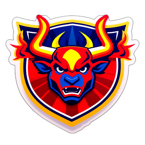 Logo New York Red Bulls sebagai Emblem Superhero