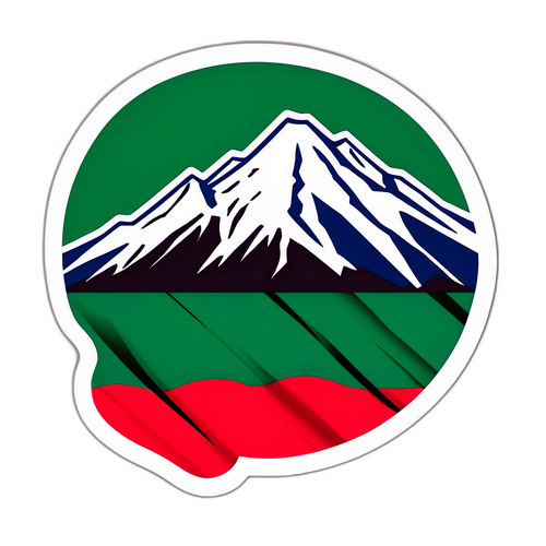 Flaga Bułgarii z górskim tłem