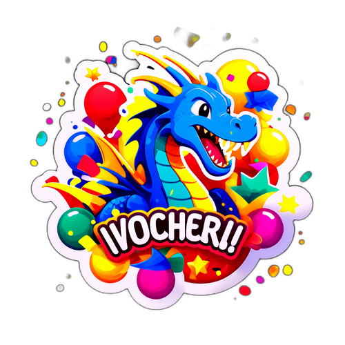 Fröhlicher Gutschein Aufkleber