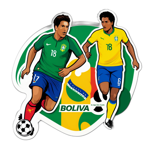 Autocollant dynamique pour le match Bolivie contre Brésil