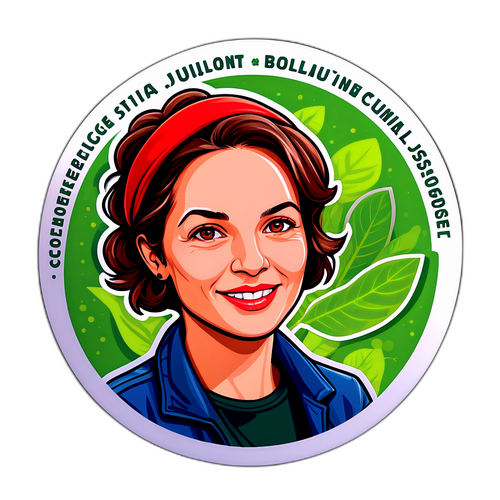 Autocollant de Manon Aubry sur l'écologie et la justice sociale