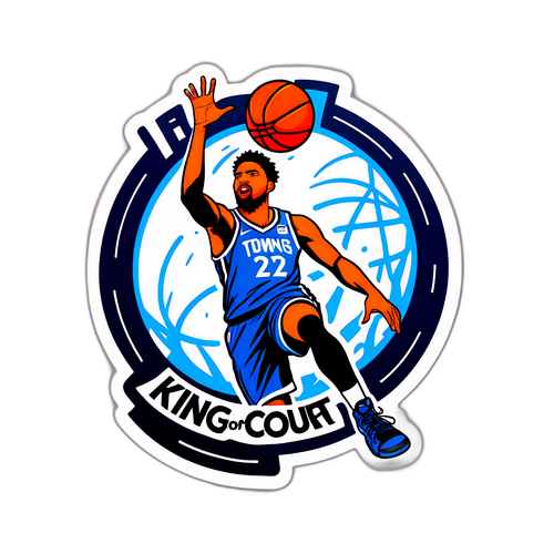 Dynamic Basketball Dunk Sticker