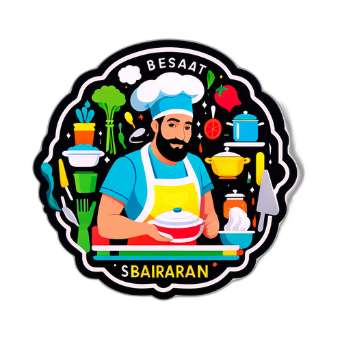 Yemek Yapma Sürecini Yansıtan Sticker